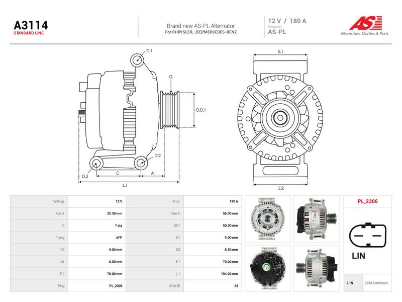 Generaator, AS-PL A3114