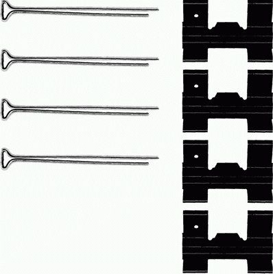 Комплект приладдя, накладка дискового гальма, Hella Pagid 8DZ355206-511