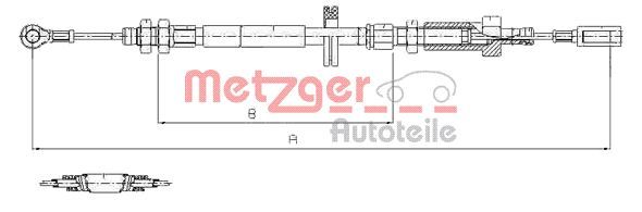 METZGER huzal, rögzítőfék 1171.7