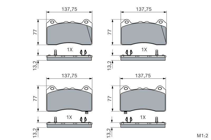 BOSCH 0 986 460 238 Brake Pad Set, disc brake