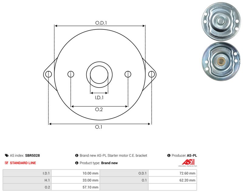 AS-PL SBR5028 Starter Lid, carburettor