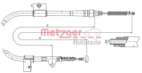 METZGER huzal, rögzítőfék 17.0333