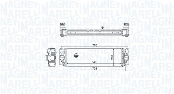 Охолоджувач наддувального повітря, Magneti Marelli 351319205050