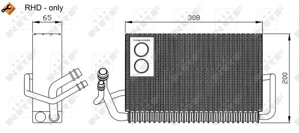 NRF 36117 Evaporator, air conditioning