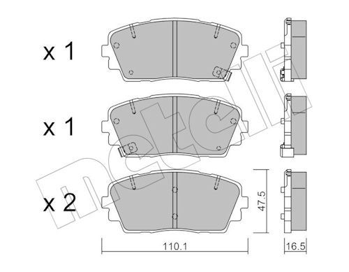 Plaquettes+de+frein+à+disque METELLI 22-0941-0