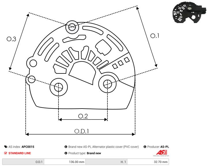 Kaitsekate, generaator, AS-PL APC0015