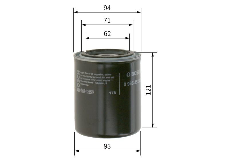 BOSCH Oliefilter 0 986 452 005