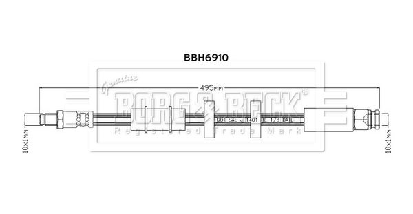 BORG & BECK fékcső BBH6910