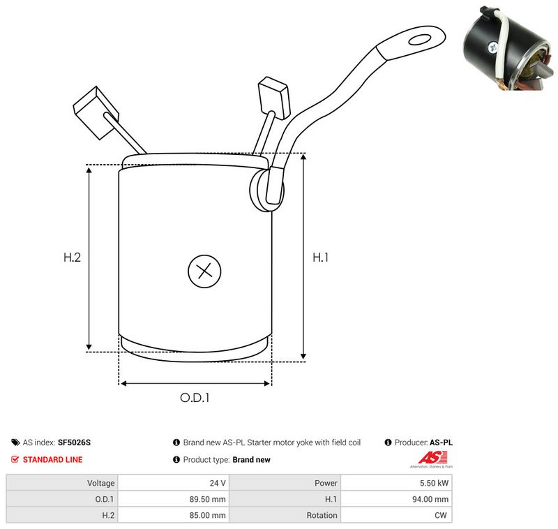 AS-PL SF5026S Field Winding, starter