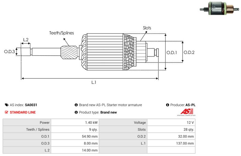 Ankur, starter, AS-PL SA0031