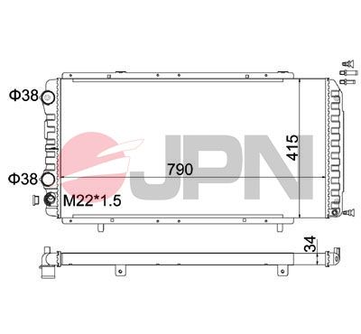 Radiaator, mootorijahutus, JPN 60C9012-JPN