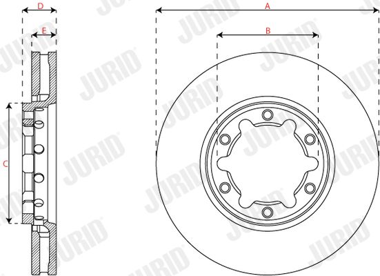 JURID 563863J Brake Disc