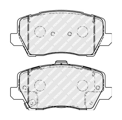 Комплект гальмівних накладок, дискове гальмо, Ferodo FDB5037