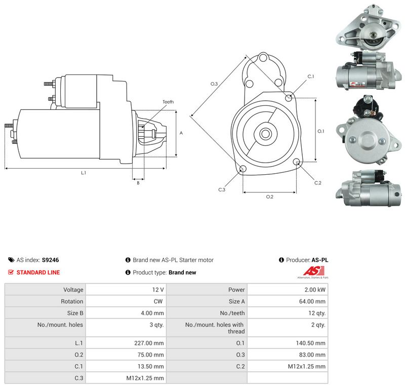 Starter, AS-PL S9246