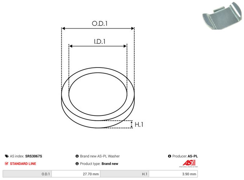 AS-PL SRS3067S Repair Set, alternator
