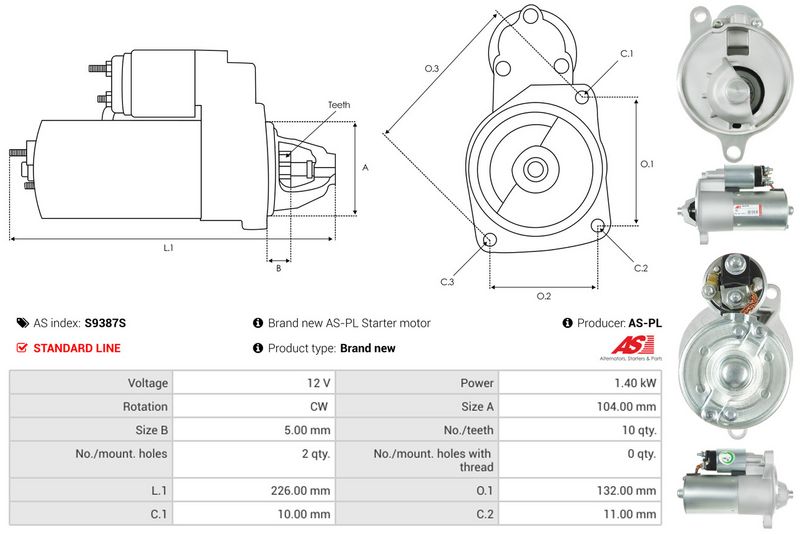 AS-PL S9387S Starter