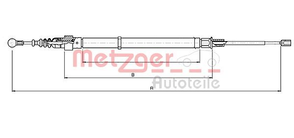 METZGER huzal, rögzítőfék 10.7139