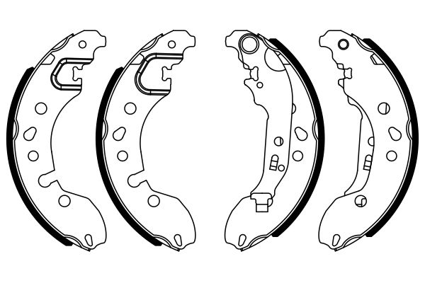 BOSCH RENAULT гальмівний колодки задній TWINGO II 1.2 16V 07-14, TWINGO II 1.5 dCi 90 10-, SMART FORTWO 1.0 14-