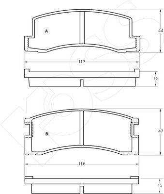 1-GNC R-309 - Brake Pad Set, disc brake