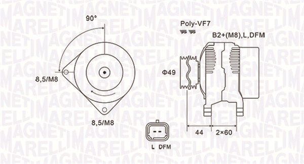 Генератор, Magneti Marelli 063731877010