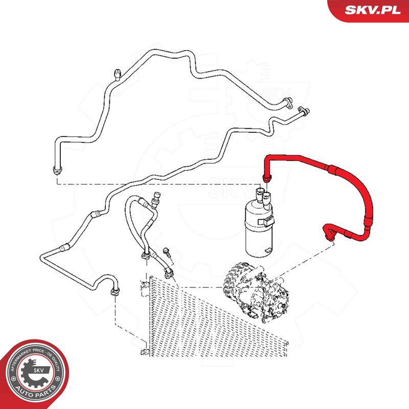 ESEN SKV 54SKV648 High-/Low Pressure Line, air conditioning
