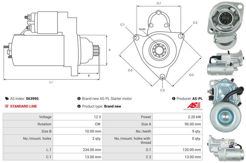 AS-PL S6399S Starter