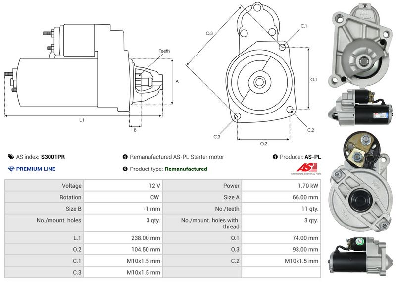AS-PL S3001PR Starter