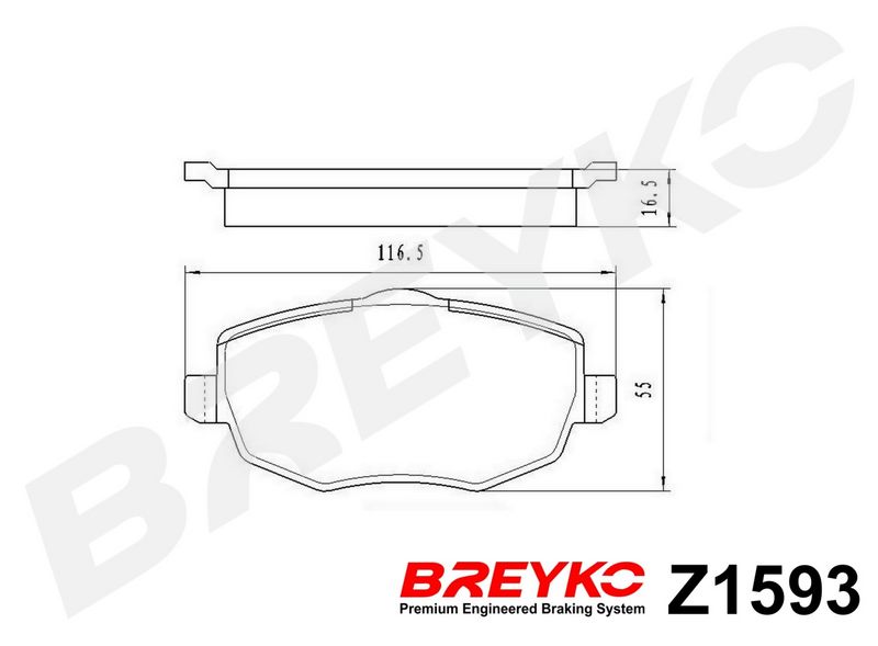 DAVID VASCO Z1593 Brake Pad Set, disc brake