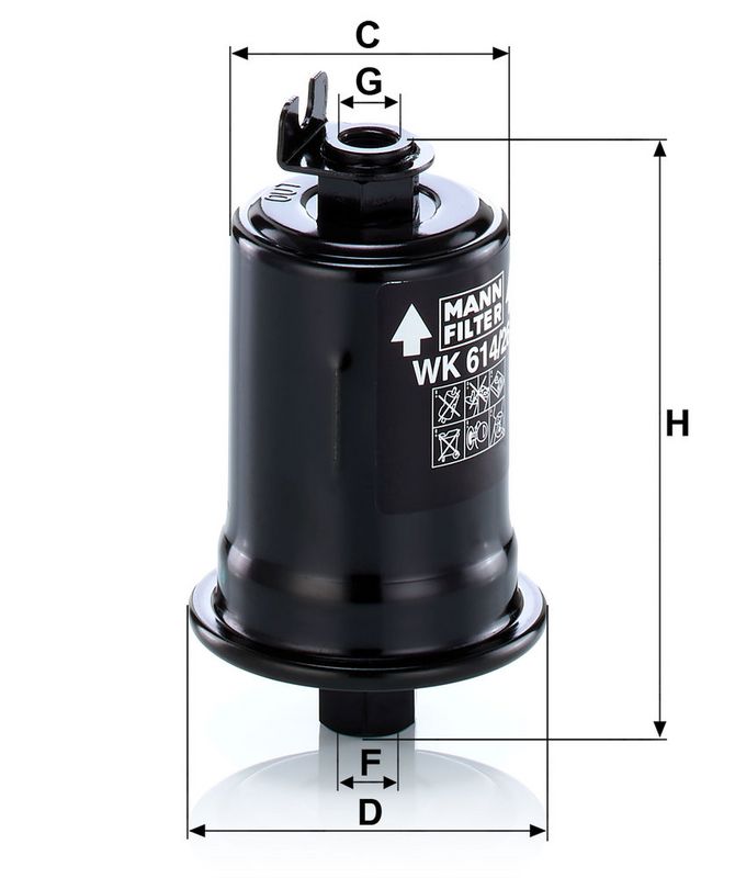 Filtru combustibil WK 614/26 x MANN-FILTER