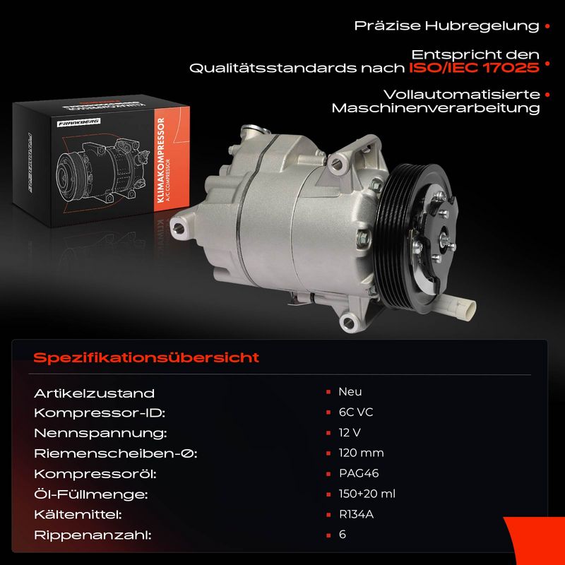 Frankberg 5481FB0001383 Compressor, air conditioning