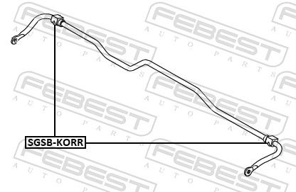 FEBEST SGSB-KORR Mounting, stabiliser bar