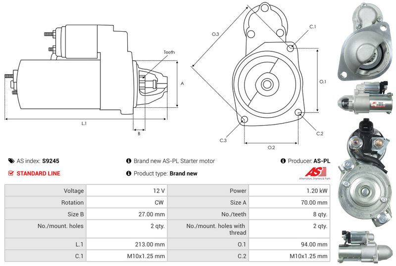AS-PL S9245 Starter