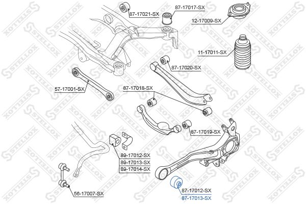 STELLOX 87-17013-SX Mounting, control/trailing arm