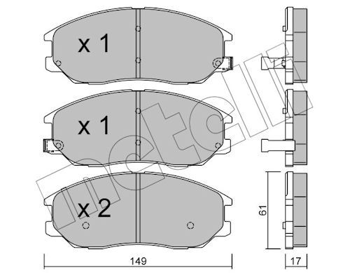 Plaquettes+de+frein+à+disque METELLI 22-0633-0