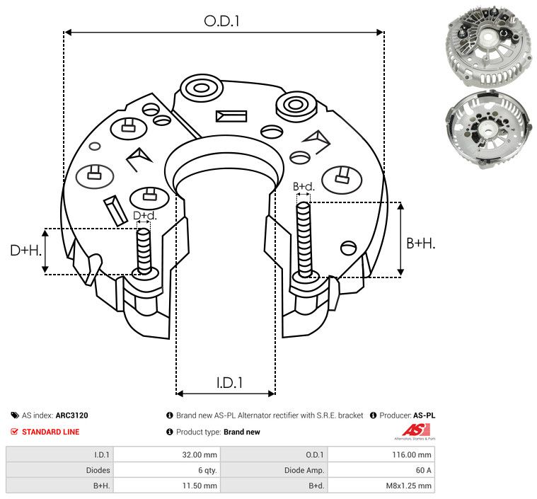 Kaitsekate, generaator, AS-PL ARC3120