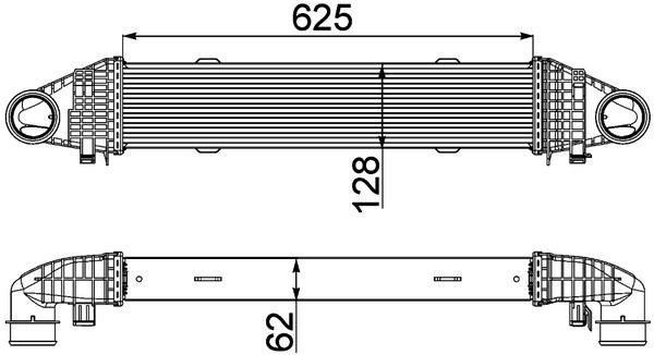 Product Image - Intercooler, inlaatluchtkoeler - CI358000P - MAHLE