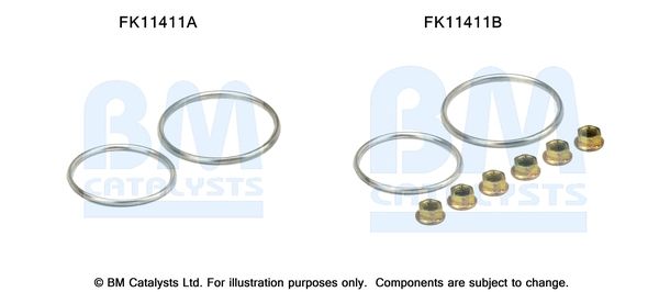 BM CATALYSTS Mounting Kit, soot/particulate filter FK11411