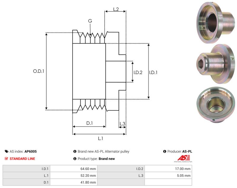 Rihmaratas, generaator, AS-PL AP6005