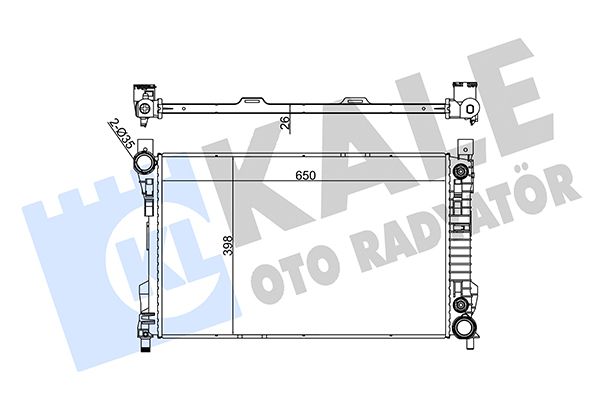 KALE Mercedess Радиатор охолодження W203 1.8/5.5 00-
