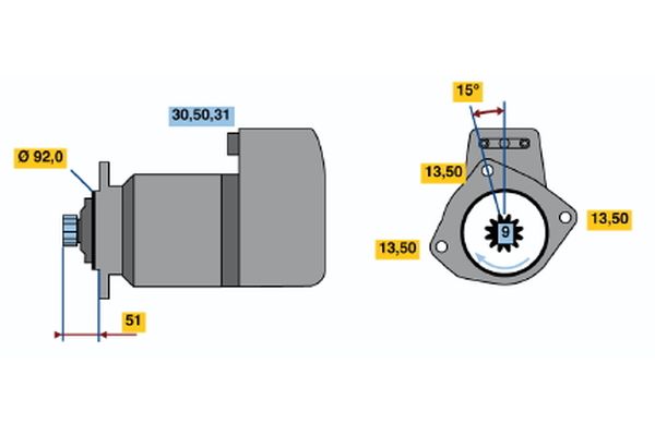 BOSCH 0 986 019 000 Starter