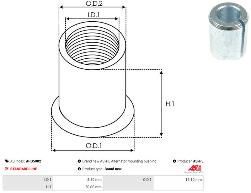 AS-PL ARS5002 Repair Set, alternator
