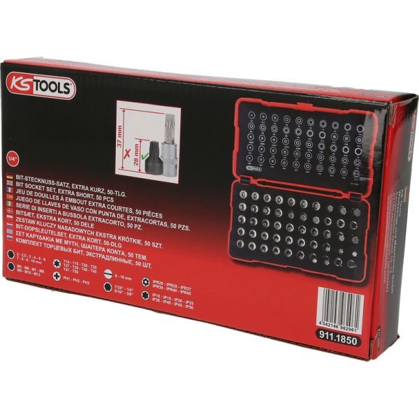 Padrunvõtmete komplekt, KS TOOLS 911.1850