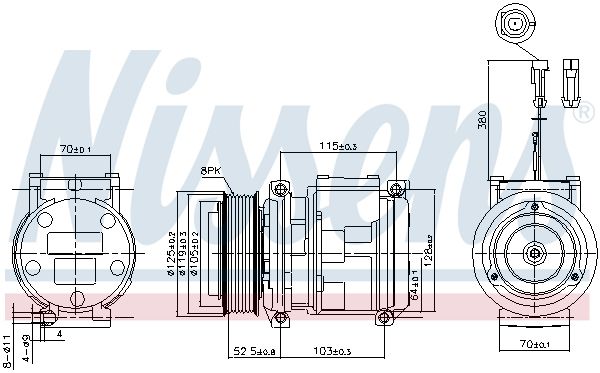 NISSENS 89355 Compressor, air conditioning