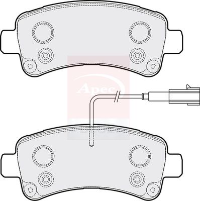 APEC Brake Pad Set, disc brake PD3754