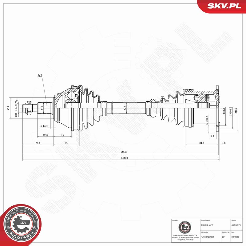 ESEN SKV 40SKV279 Pusašis