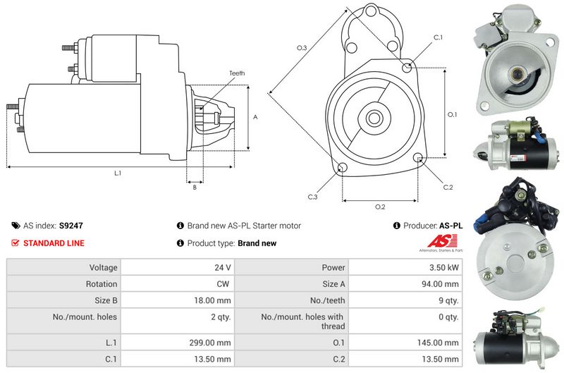 AS-PL S9247 Starter