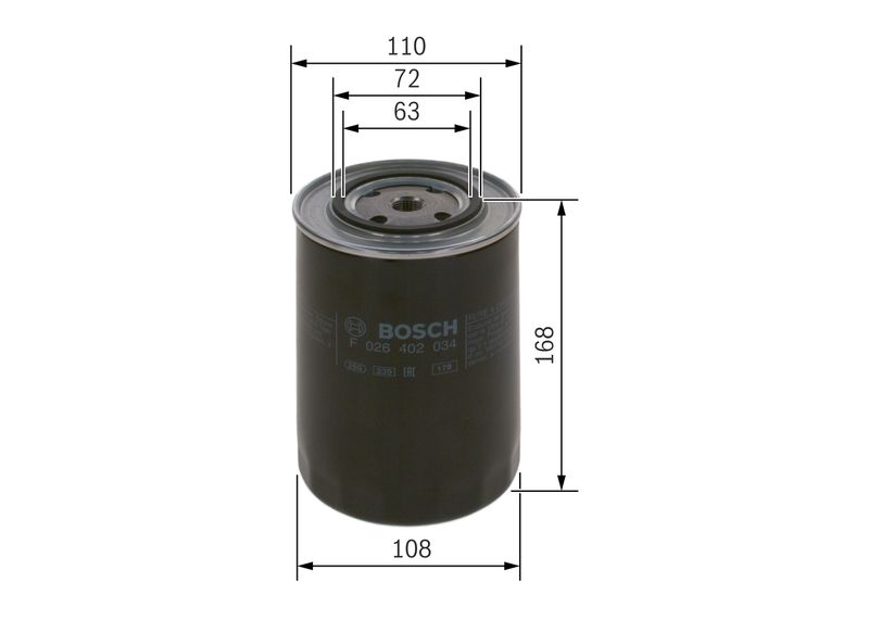 BOSCH F 026 402 034 Fuel Filter