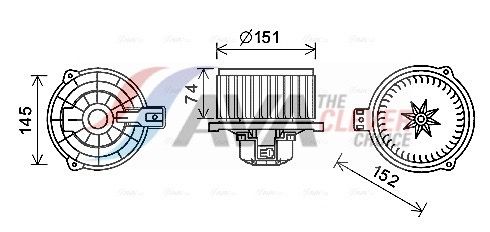 AVA QUALITY COOLING Interior Blower HY8429