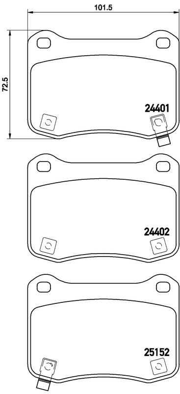 BREMBO P83134 Brake Pad Set, disc brake