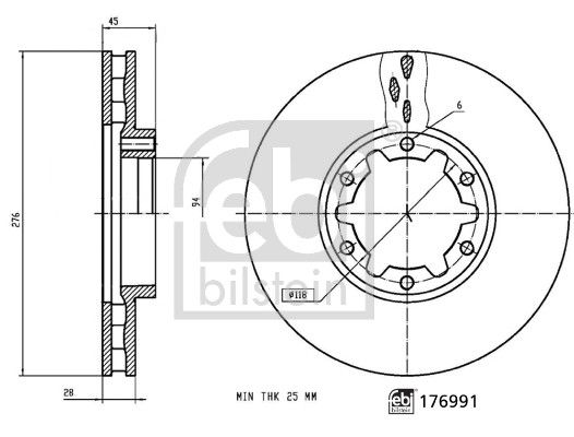 FEBI BILSTEIN 176991 Brake Disc